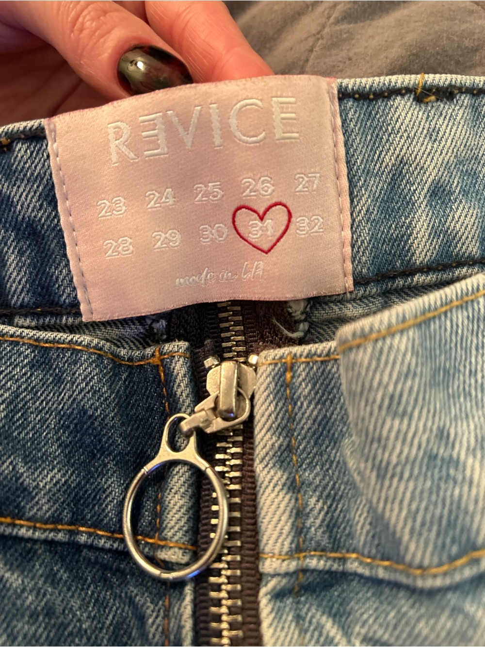 REVICE Two-Tone Light and Dark Blue Jeans Woman’s Size 31
